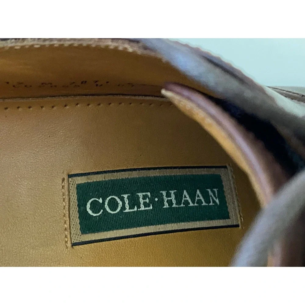 Cole Haan Brown Men's 12 M Lace Up Leather Oxford Dress‎ Shoe Water Proof EUC